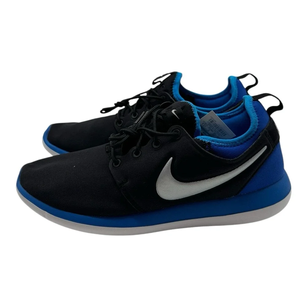 Nike Roshe Two GS‎ Running Shoes Size Youth 6.5 Womens 8 Black Blue Sneakers